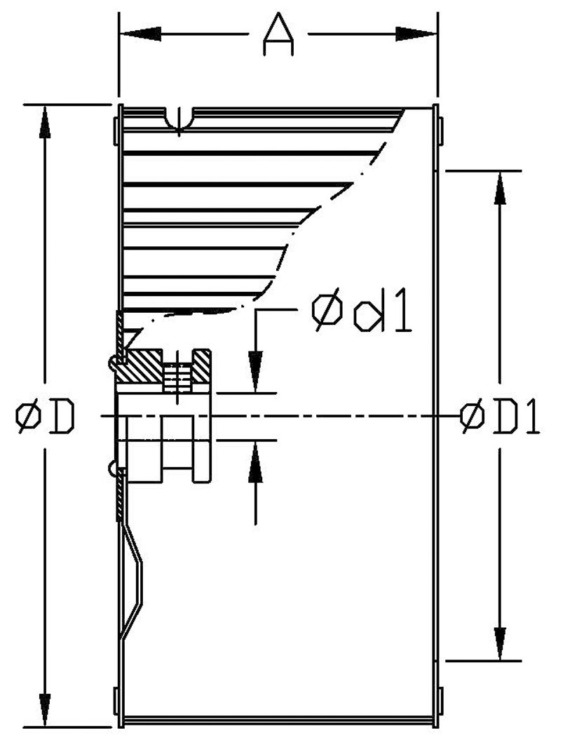 blower-wheel measurement schematic diagram